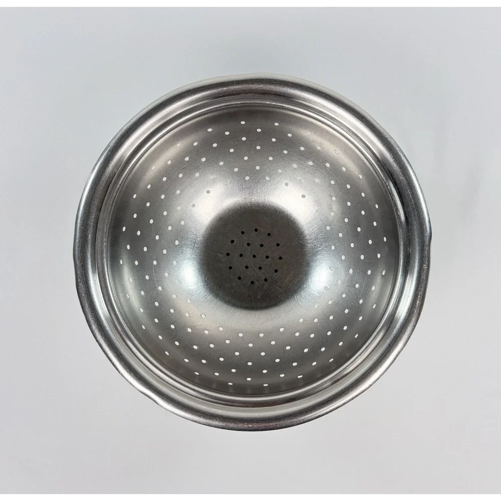 Vintage Ekco Flint Stainless Steel Colander & Nesting Mixing Bowl Kitchen Set